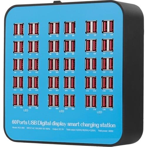 Smart Charging Station with 60 Ports USB Charging Dock of Universal Compatibility Charging Station for Family and Office Use