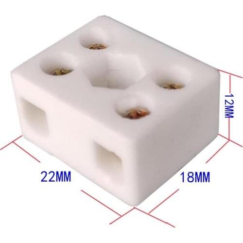 High Temperature Ceramic Terminal Block 2P Connector High Power 30A X 20