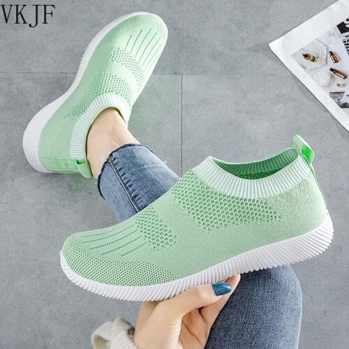 Shoes Woman 2021 Spring Summer Women Sneakers Breathable Mesh Shoes Woman Outdoor Slip on Casual Women Flats Zapatos De Mujer