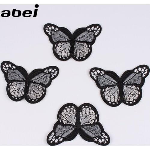 10pcs/lot Cartoon Iron On Butterfly Patches Sew On Embroidery Animal Stickers DIY Garments Accessories Coats Jeans Bags Applique
