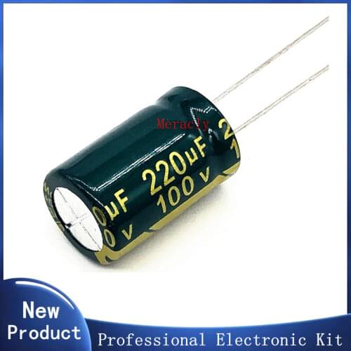 12pcs/lot T38 high frequency low impedance 100v 220UF aluminum electrolytic capacitor size 13*20 220UF 20