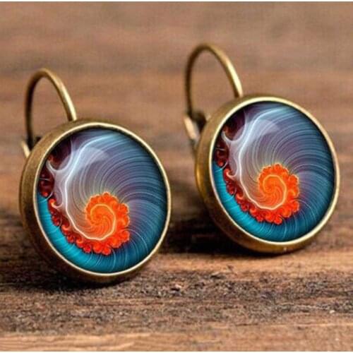 2021 Fashion Creative Flower Butterfly Female Earrings European And American Retro Exquisite Time Datura Earrings Pendant