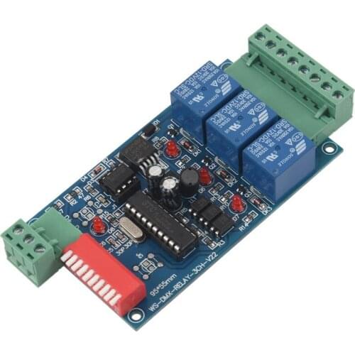 3 Channel 5A DMX512 Controlled Relay Switch Kit DIY Converter DMX Dimmer Relay