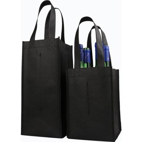 5pcs Non-woven Fabric Wine Bags Two Four Six Bottles Gift Packing Champagne Oliver Juice Bottle Holder Advertisement Promotion