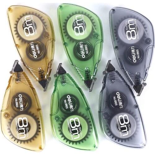6PCS/BAG Deli 8165 correction tape 5mmx8m student correction tape wholesale