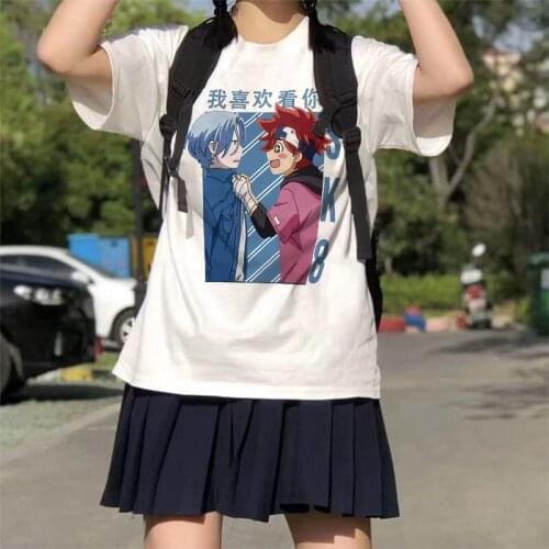 Anime sk8 the infinity t shirt for Women Girls Kpop Kawaii Cute Harajuku y2k tops Japan oversized femme egirl korean style