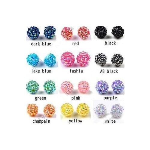 Loose bracelet gg32 10*12 mm mix 9 Color loose DIY Resin crystal ball Beads fit WOS Basketball Wives