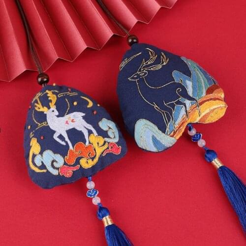 Deer Cross Stitch Pouch Diy Embroidery Protective Talisman Lovers Needlework Stitching Accessories Christmas Home Decoration