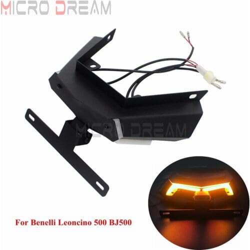 Motorcycle License Plate Holder Bracket Fender Eliminator for Benelli Leoncino 500 BJ500 BJ 500 Tail Tidy LED Lights Turn Signal