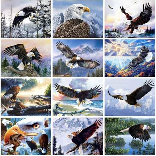 Evershine 5D DIY Diamond Embroidery Eagle Diamond Painting Animals Cross Stitch Full Square Mosaic Rhinestone Home Decoration