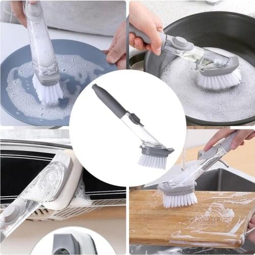 Washing Sponge Kitchen Clean Tools Dish Washing Brush Washing Bowl Soap Dispenser Automatic Replaceable