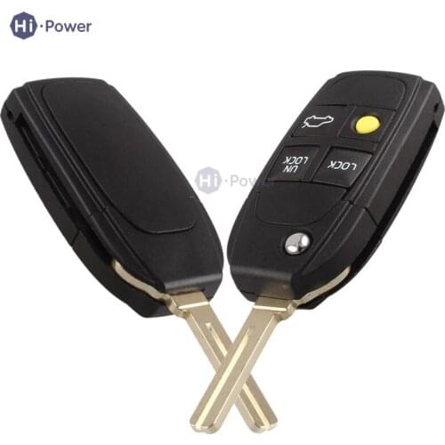 Hi-power 4 buttons remote flip folding car key shell Refit for VOLVO C70 S40 S60 S70 S80 S90 V40 V70 V90 XC90 XC70 car Key