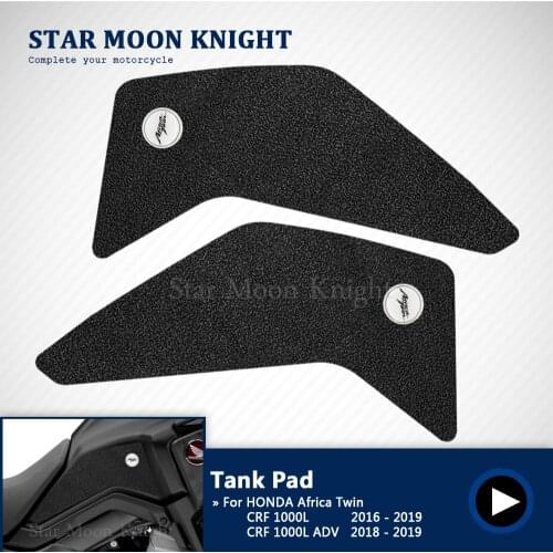 Motorcycle leather Tank Pad Protector Sticker Decal Gas Knee Grip Tank Traction Pad For Honda CRF1000L ADV Africa Twin 2016-2019