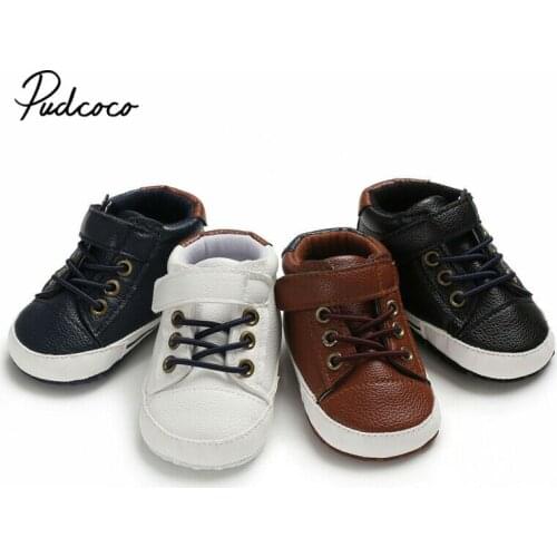 2020 Newborn Shoes Infant Baby Solid Girls Boys Soft Prewalker Casual Flats Leather Sneakers Shoes Fashion Causal First Walkers