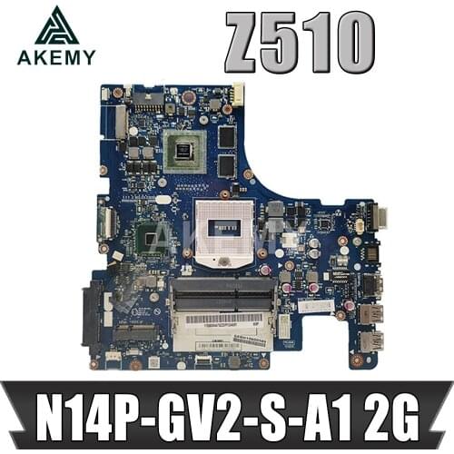 Laptop motherboard For LENOVO Z510 Mainboard AILZA NM-A181 90004479 SR17E N14P-GV2-S-A1 2G