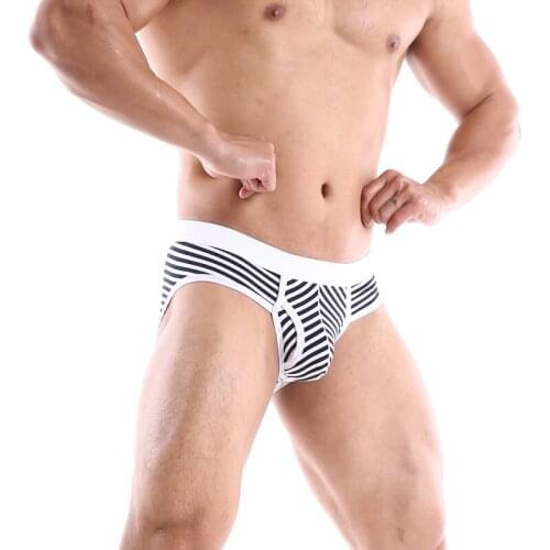 Men Sexy Briefs Adult Breathable Cotton Elastic Low Waist Moisture Wicking Underwear Underpants Apparel Newest