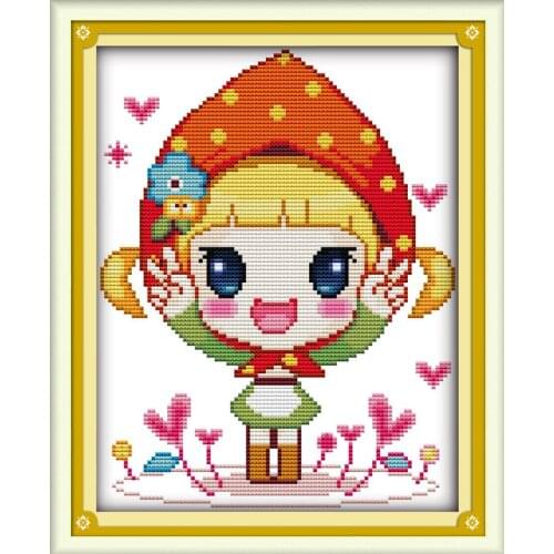 The Little Red Riding-hood cross stitch kit cartoon 14ct 18ct canvas stitching embroidery DIY handmade needlework plus