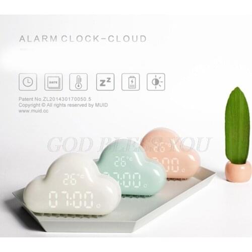 Cloud-Shaped Magnetic Clock Alarm Multi-Functional Clock with Strong Magnet Shows LED Time Drop Shipping