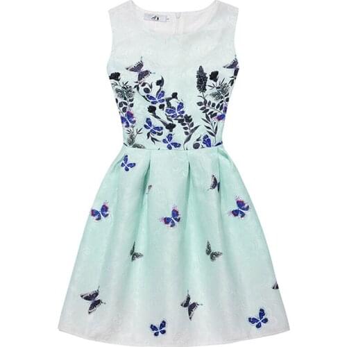 Little Girl Dress Summer Sleeveless Butterfly Flower Tutu Dress for Kids Girls Princess Vestidos Children Clothing Party Costume