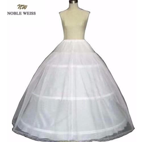 NOBLE WEISS New 3 hoop white petticoat Crinoline Underskirt for bridal wedding dress Gown