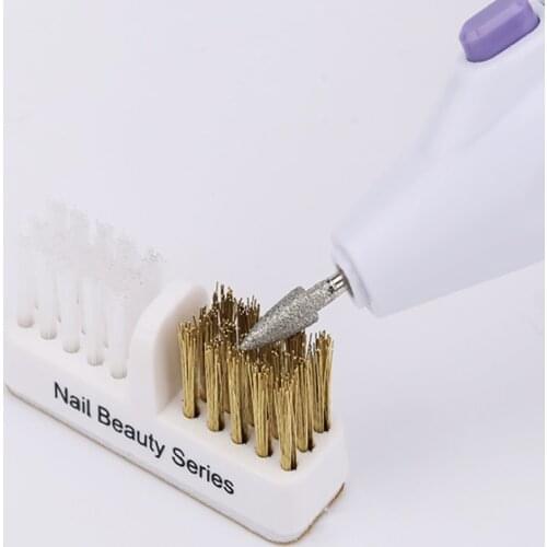 Portable Nail Drill Bit Cleaning Brush For Electric Manicure Machine Drills