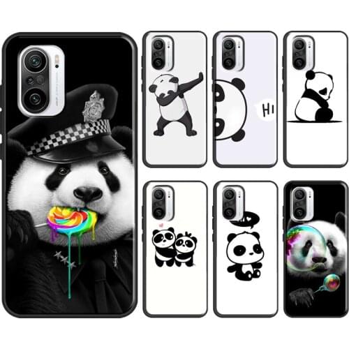 Cute Panda For POCO X3 M3 Pro F2 F1 F3 Case For Xiaomi Mi 11 8 9 Mi 10T 9T Pro Mi Note 10 Lite Coque