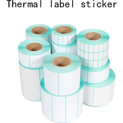 Thermal Label barcode Sticker, 40mm Core, 1 Roll , Width 20mm ~100mm, Waterproof PrintTop Thermal Paper thermal printer