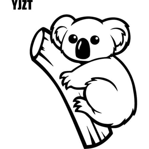 YJZT 12.9CM*16.2CM Sloth Cartoon Animal Decoration Car Stickers Bumper Vinyl Decal Black/Silver C4-2194