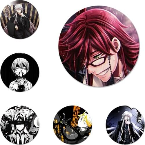 58mm Black Butler Kuroshitsuji Badge Brooch Pin Accessories For Clothes Backpack Decoration gift