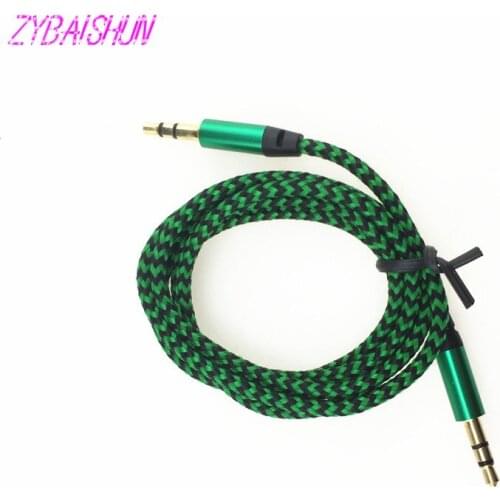 1 m Nylon Jack Audio Cable 3.5mm Plug Aux Car Cord for Ford Focus Fusion Escort Kuga Ecosport Fiesta Falcon EDGE/Explorer