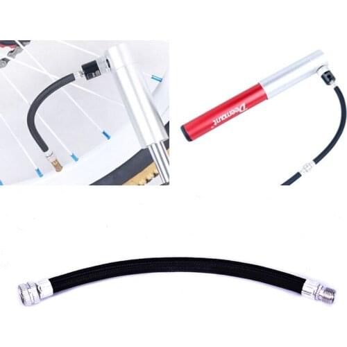 1pcs Bicycle Pump Portable Black Rubber Extension Hose Tube Pipe Cord Bike Pumping Service Parts Longer