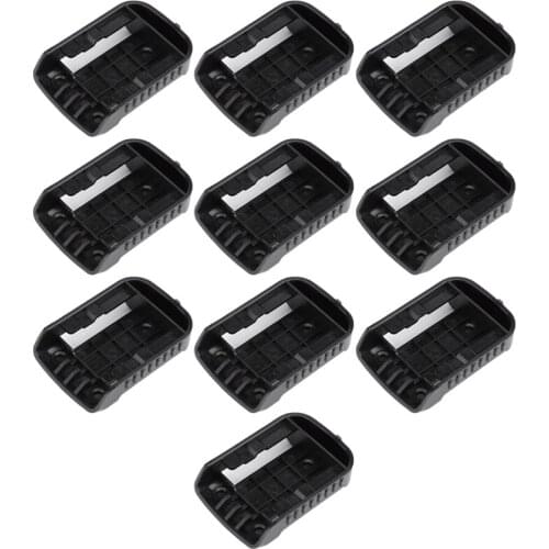 10 Black Battery Holders for De Walt XR 18V-60V Storage Rack Rack Bracket Slot Hanger for Shop Shelves