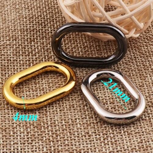 10 PCS Oval Rectangle Rings Silver/Gold/Gunmetal Buckle Webbing Purse Handbag Bag Making Hardware Handbag High Quality 3/4"