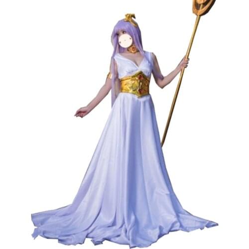 2019 Saint Seiya Legend of Sanctuary Cosplay Costume Athena Cosplay Dress