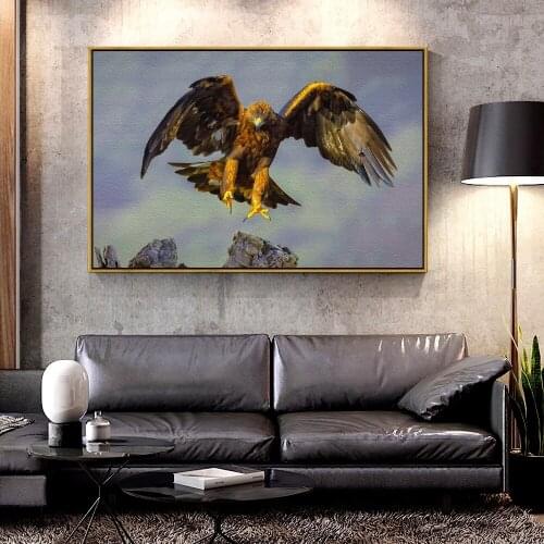 Artcozy Oil Canvas Painting flying eagle For Home Decoration Wall Art