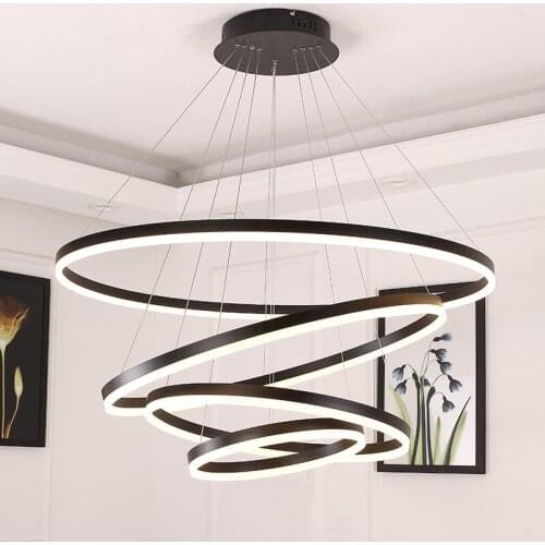 White/Black pendant lights for diningroom bedroom Smart home lighting suspension luminaire lamparas de techo colgante moderna