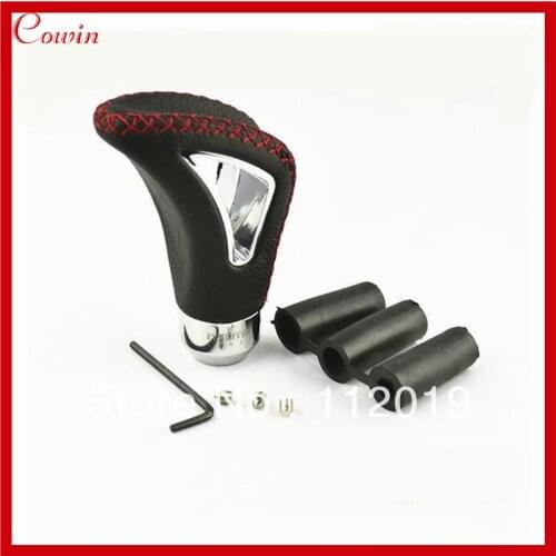 Free shipping Universal Sports Style Aluminum leather Auto Car gear shift knob Manual Gear stick Shift Shifter gear head