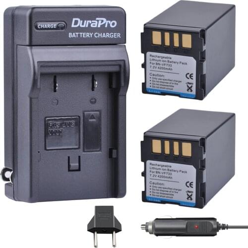 BN-VF733 4200mAh BN-VF733U Battery + Single Charger for JVC BN-VF707 BN-VF714 BN-VF733 GR-D645 GR-D650 GR-DF450 GR-DF470 GR-DF57