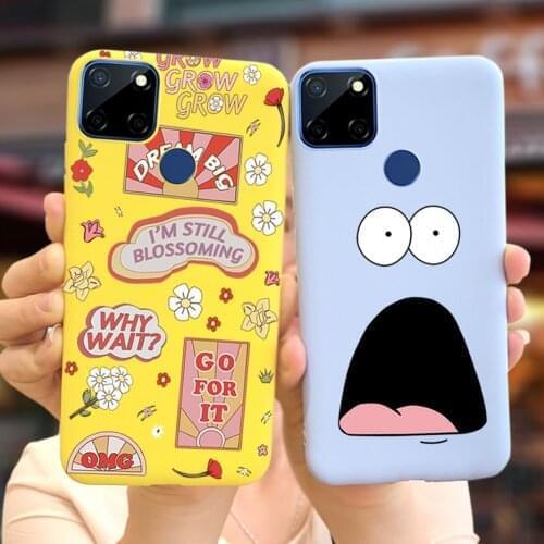 Realme C25 Case Cute Candy Painted Cover For Oppo Realme C12 C25 Narzo 20 30A Phone Cases Soft TPU Funda For Realme Narzo 30A 20