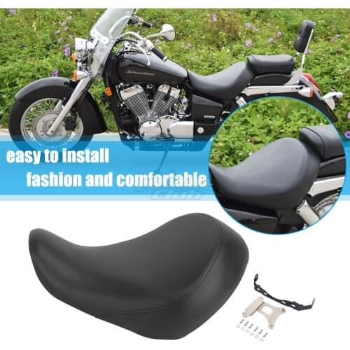 Black Motorcycle Leather Front Driver Seat For Honda Shadow VT 400 750 VT750C VT750CD 04-13 99 2000 2001 2002 Motorcbike Parts