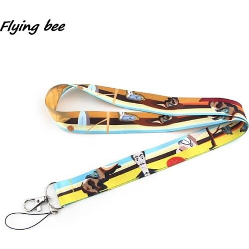 Flyingbee Art Painting Eternal Memory Key Chain Lanyard Neck Strap For Phone Keys ID Card Creative Lanyards X1336