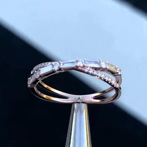 Huitan 2021 Modern Cross Rings for Women Full Paved Shiny CZ Stone Crystal Stylish Female Finger Ring Party Statement Jewelry