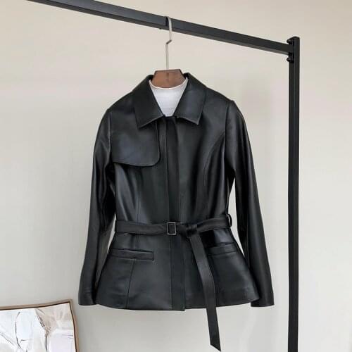 Genuine Leather Jacket Women Clothes 2020 Spring Autumn Womens Sheepskin Coat Korean Windbreaker Leather Jackets 212 KJ6100