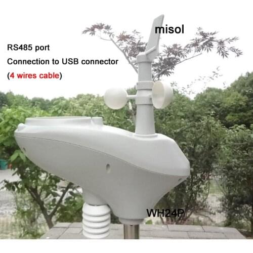 Weather Station with RS485 port, 4 wires cable, with cable length (10 meter)