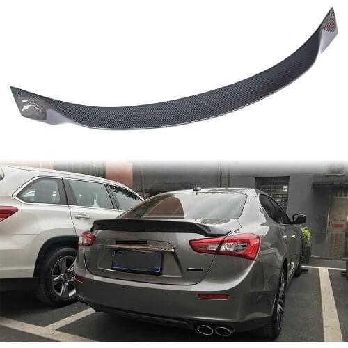 ASPEC Carbon Fiber Rear Trunk Wing Spoiler Visor Boot Top Lip Retrofit For Maserati Ghibli S Q4 Base Sedan 4-Door 2014-2020 2019