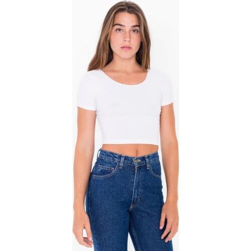 2021 Spring and Summer New Style Sexy Cropped Short Top Cotton Multicolor T-Shirt for Women