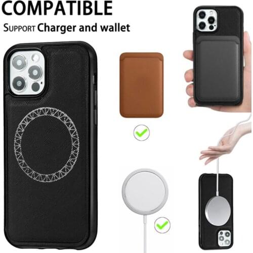 New Mobile Phone Case For IPhone 12 12 Pro Protection Case Shockproof Case Protective Cover Shell Wireless Charger Magnetic Case
