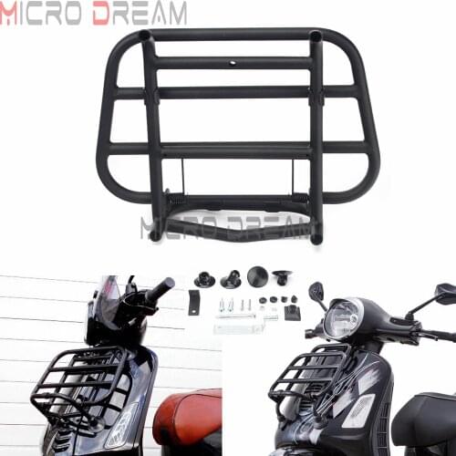 Motorcycle Front Black Folding Luggage Rack Shelf Bracket Holder Scooter for Vespa Primavera 150 2015-2019 & Sprint 150 2017