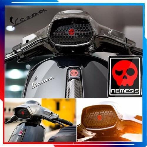 Motorcycle Front Head Fairing Badge Plate Tablet Square Sticker for Piaggio Vespa GTS 250 300 Sprint Primavera 150 LX150 S150