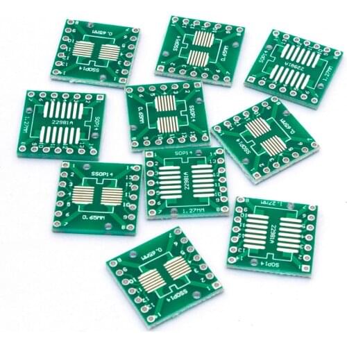 10 pcs TSSOP14 SSOP14 SOP14 SMD to DIP14 IC Adapter Converter Socket Board Module Adapters Plate 0.65mm 1.27mm Integrated